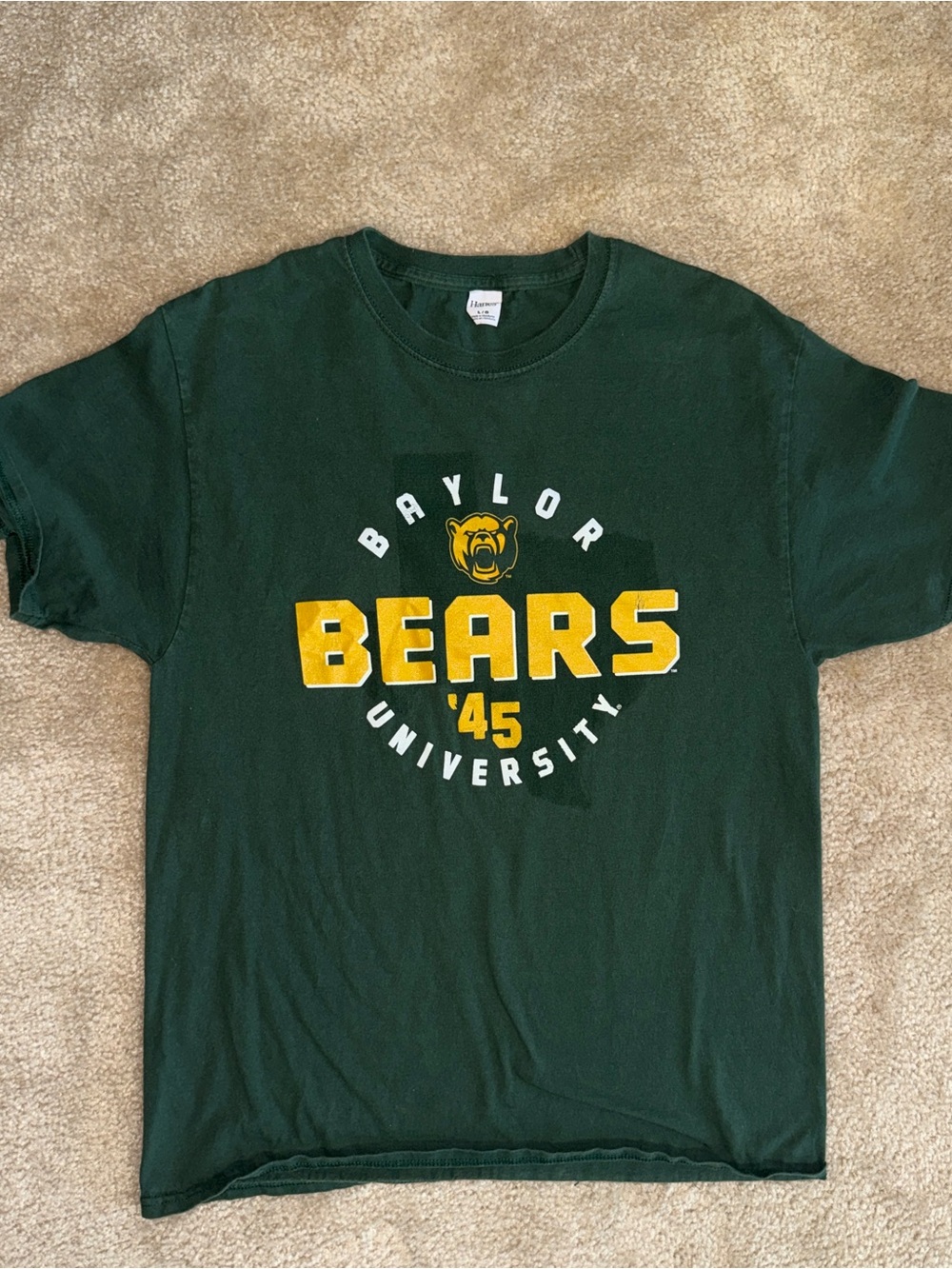 Hanes Baylor University Bears '45 Texas Graphic T-Shirt L